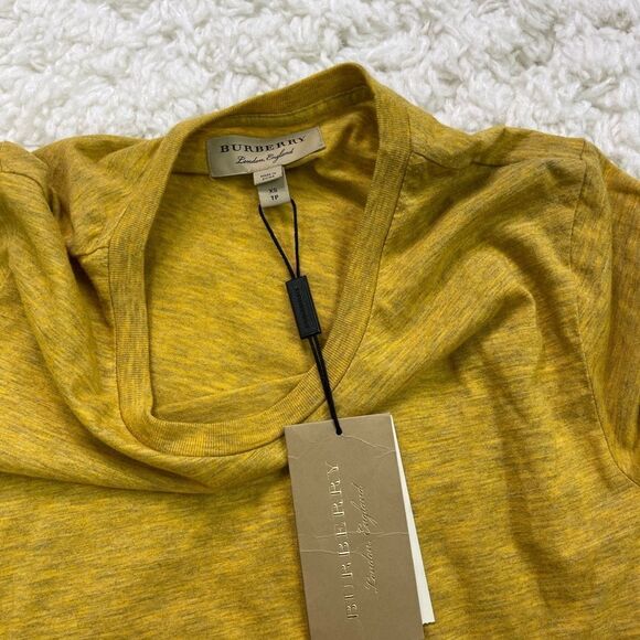 Burberry Marchston Yellow Long Sleeve Shirt Crewneck - Picture 3 of 9